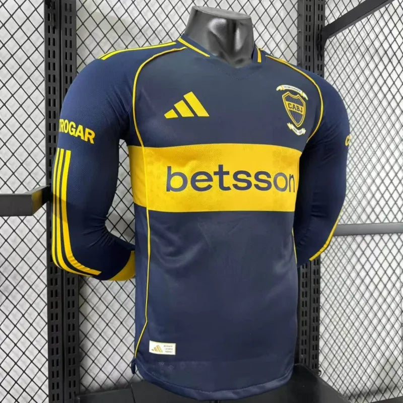 Camiseta Boca Juniors Local Manga Larga 2025/26 Versión Jugador