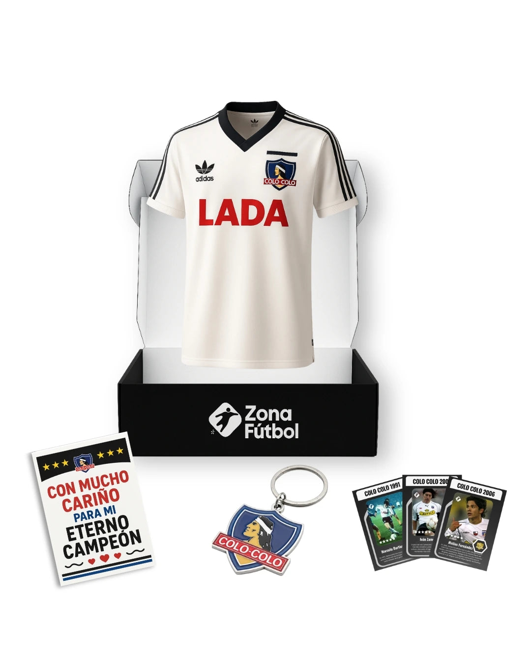 🏆 Caja Regalo Colo Colo – Edición “Para mi Eterno Campeón” ⚫⚪
