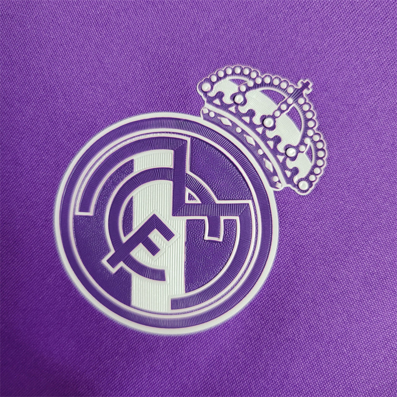 Camiseta Real Madrid Visita Manga Larga Retro 2016/17