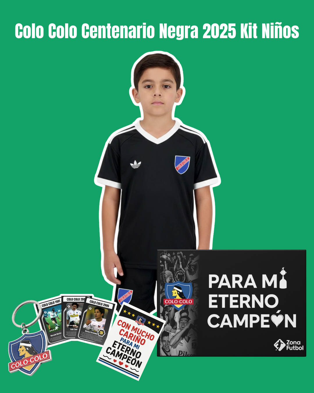 👦🏻 Caja Regalo Colo Colo – Edición Niños “Para mi Eterno Campeón” ⚫⚪