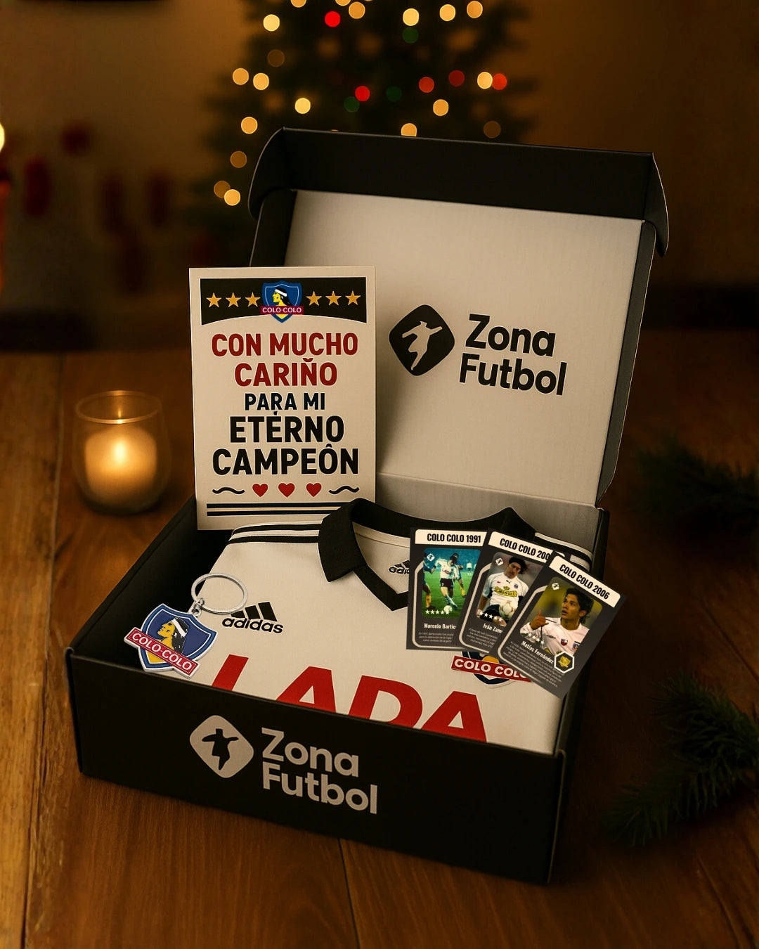 🏆 Caja Regalo Colo Colo – Edición “Para mi Eterno Campeón” ⚫⚪