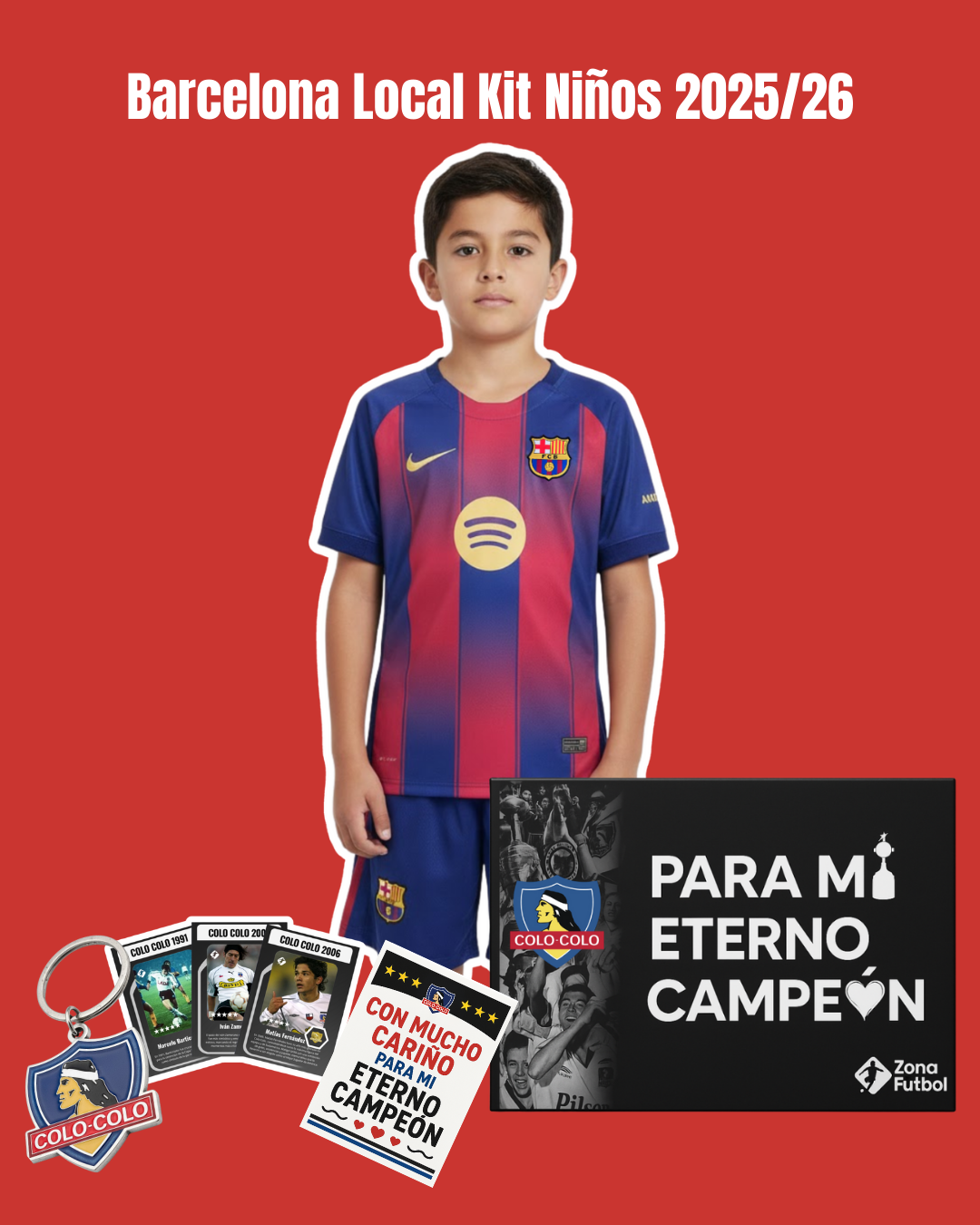 👦🏻 Caja Regalo Colo Colo – Edición Niños “Para mi Eterno Campeón” ⚫⚪