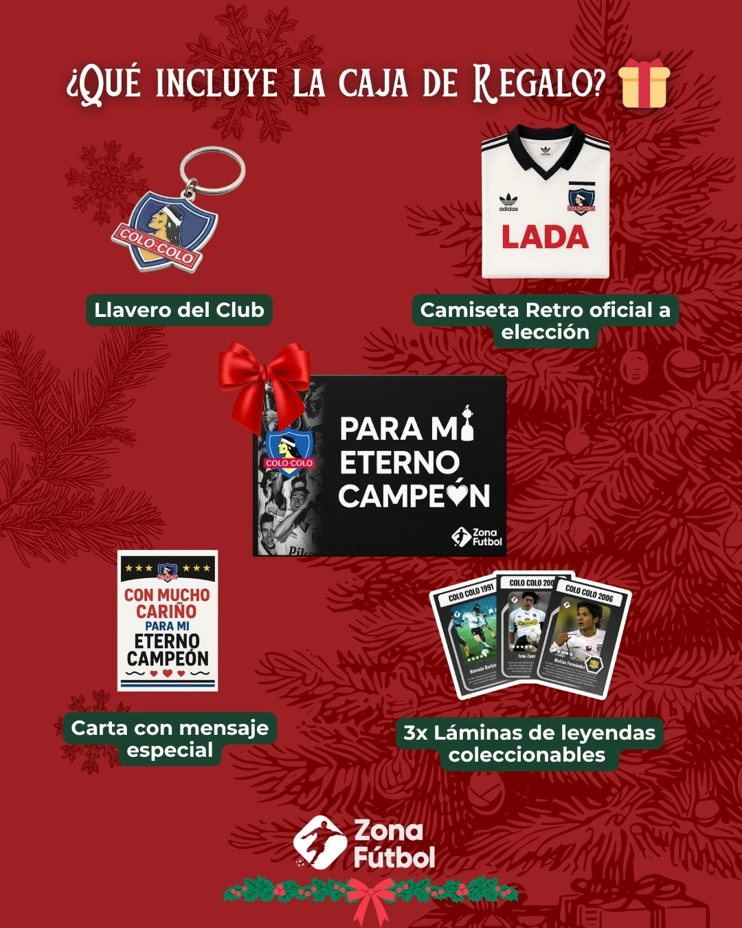 👦🏻 Caja Regalo Colo Colo – Edición Niños “Para mi Eterno Campeón” ⚫⚪