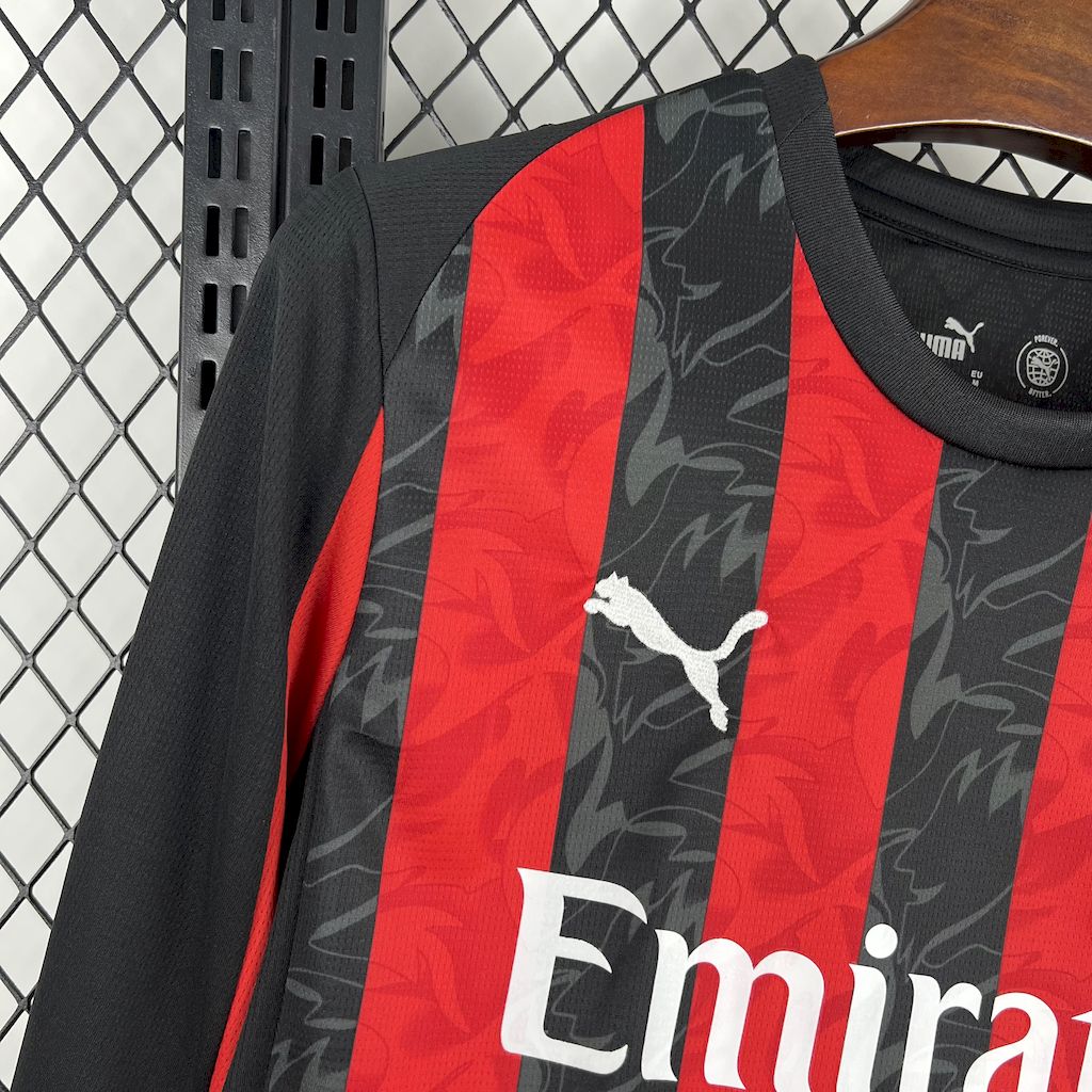 Camiseta AC Milán Manga Larga Local 2025/26 Versión Fan