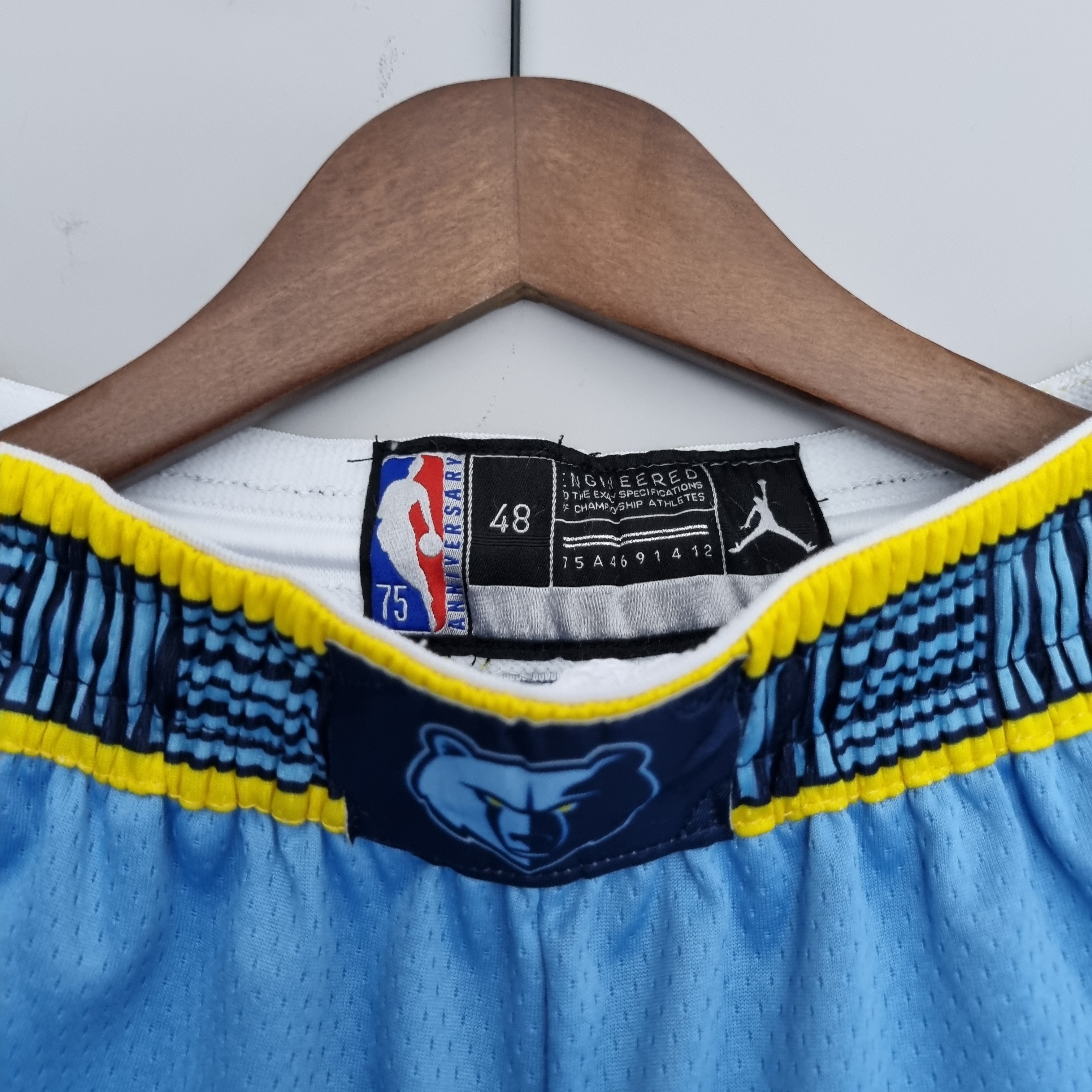 Camiseta 75 Aniversario Memphis Grizzlies "Jordan Edition" Shorts Celestes
