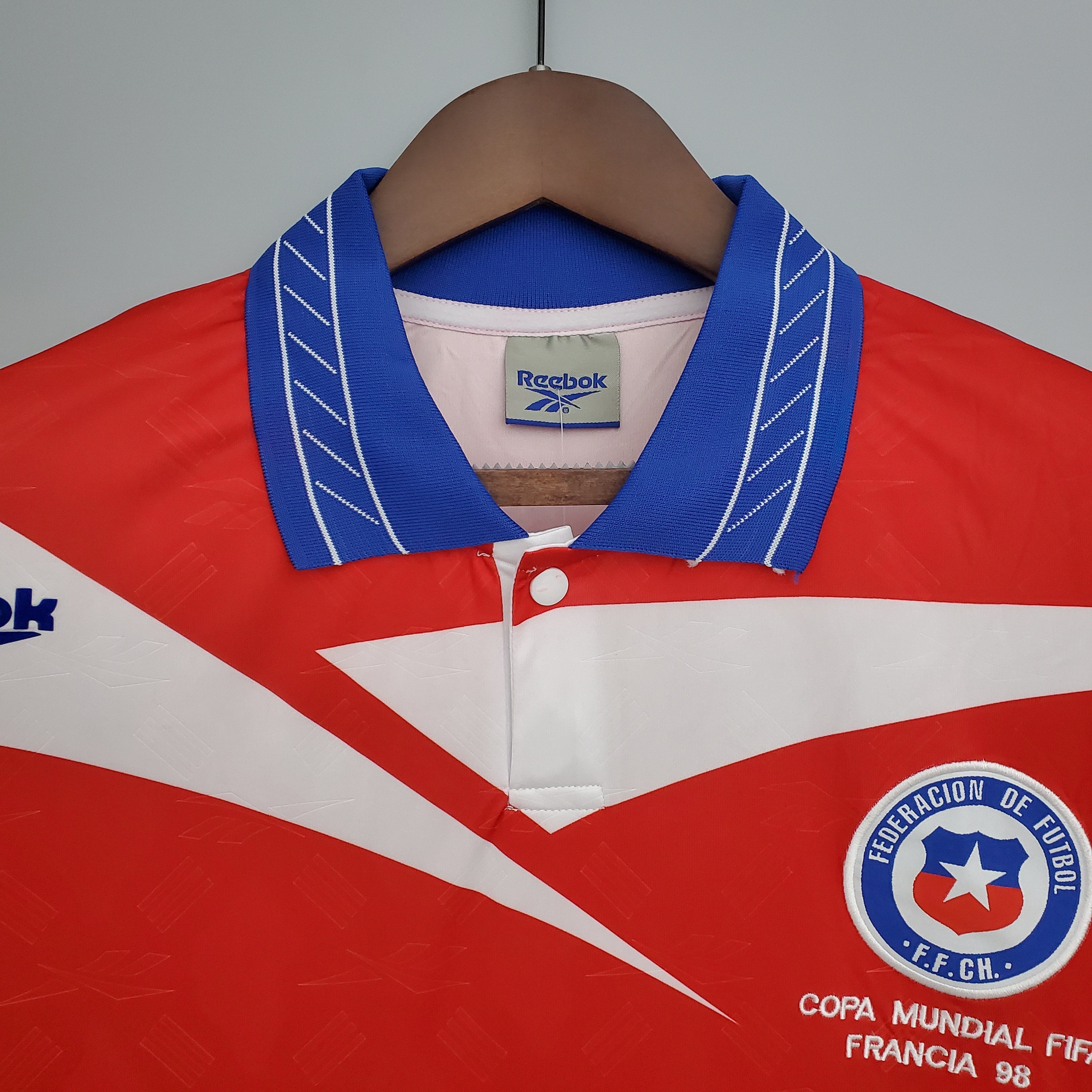 Camiseta Selección  Chile mundial 1998 Local manga larga | Retro