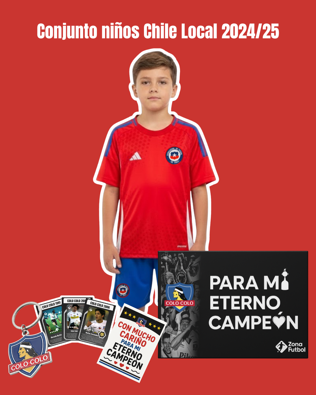 👦🏻 Caja Regalo Colo Colo – Edición Niños “Para mi Eterno Campeón” ⚫⚪