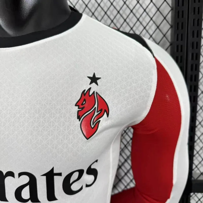 Camiseta AC Milan Visita Manga Larga 2025/26 Versión Jugador