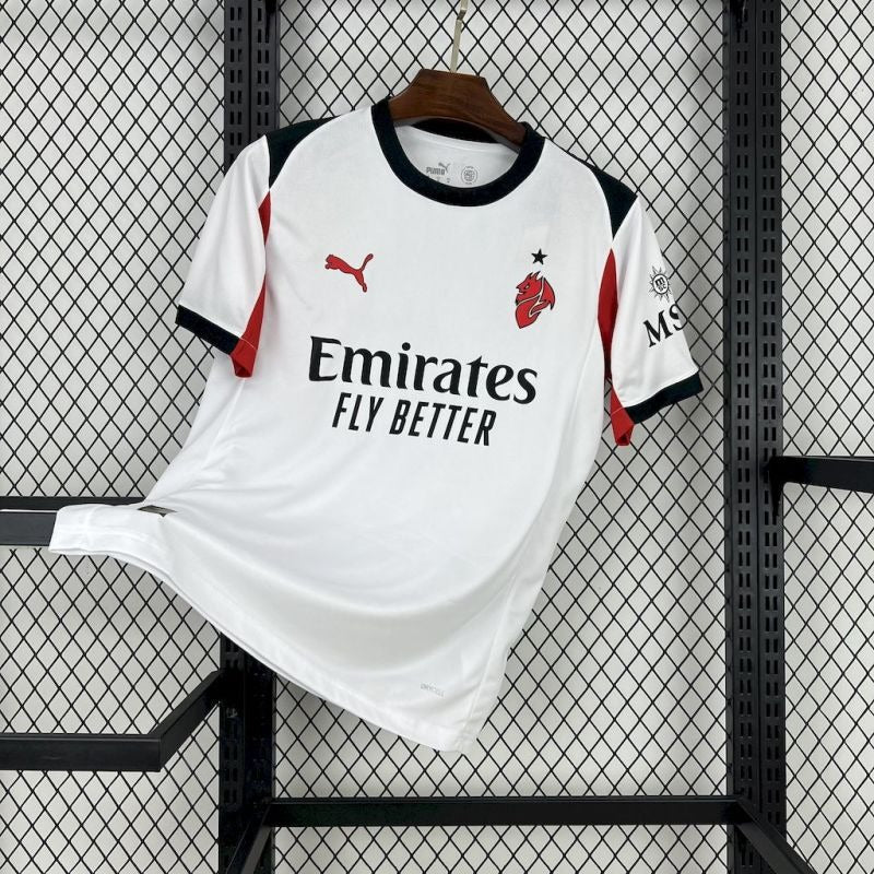 Camiseta AC Milán Blanca 2025/26 Versión Fan
