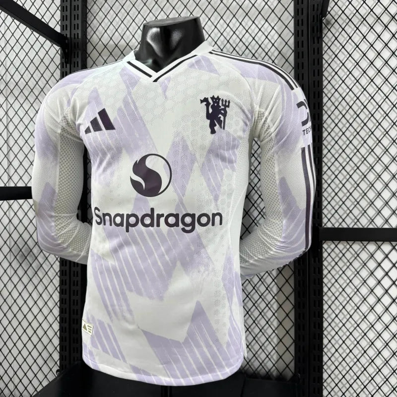 Camiseta Manchester United Visita Manga Larga 2025/26 Versión Jugador