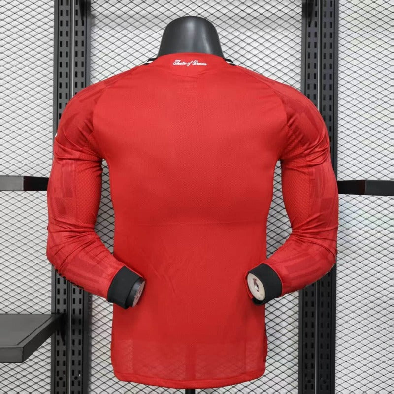 Camiseta Manchester United Local 2025/26 Manga Larga Versión Jugador