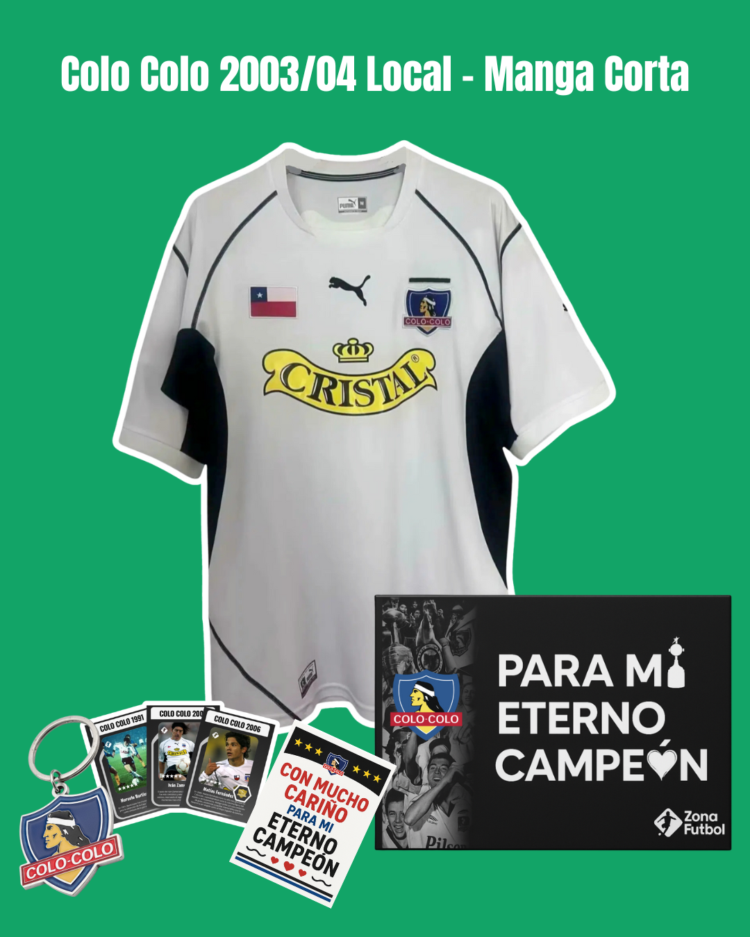 🏆 Caja Regalo Colo Colo – Edición “Para mi Eterno Campeón” ⚫⚪