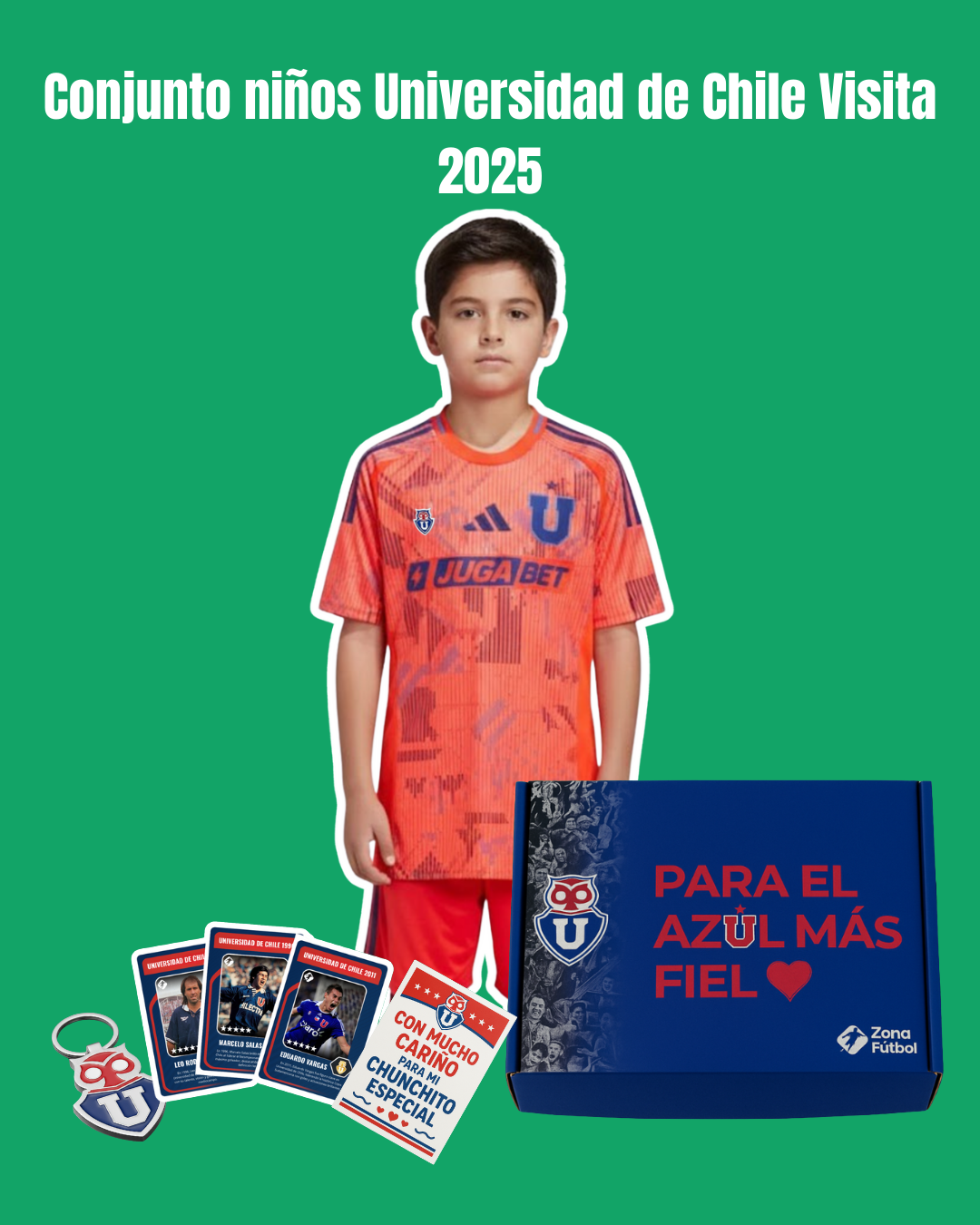 👦🏻 Caja Regalo U. de Chile - Edición Niño "Para mi Chunchito más fiel" 💙