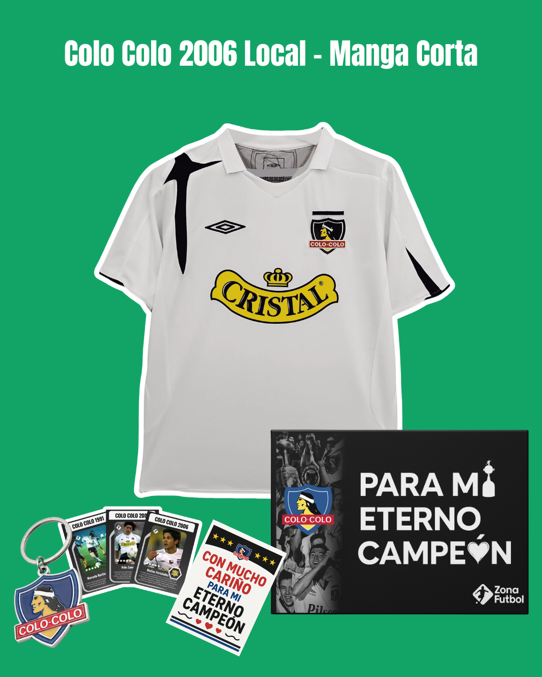 🏆 Caja Regalo Colo Colo – Edición “Para mi Eterno Campeón” ⚫⚪