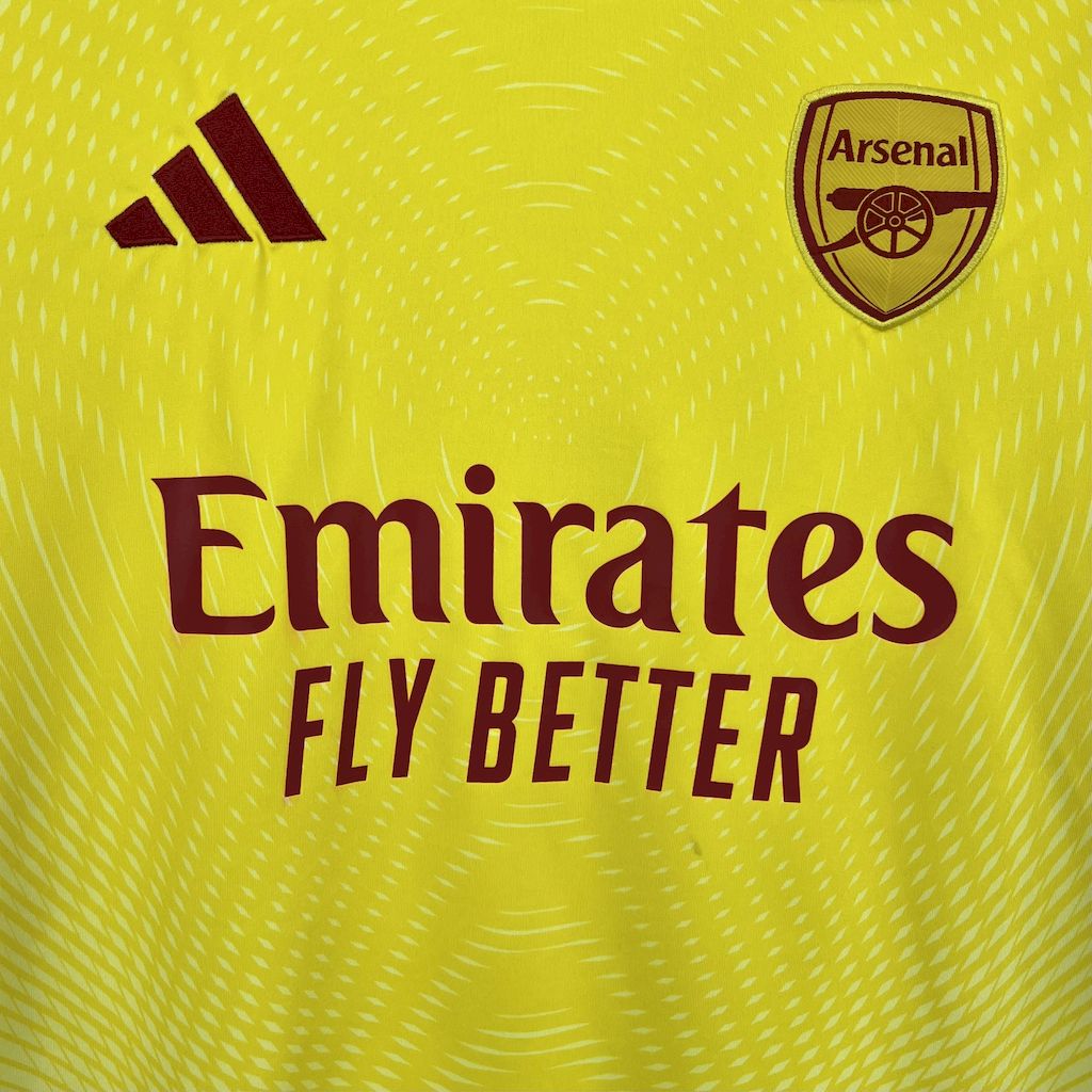 Camiseta Arsenal Portero Amarillo 2025/26 Versión Fan
