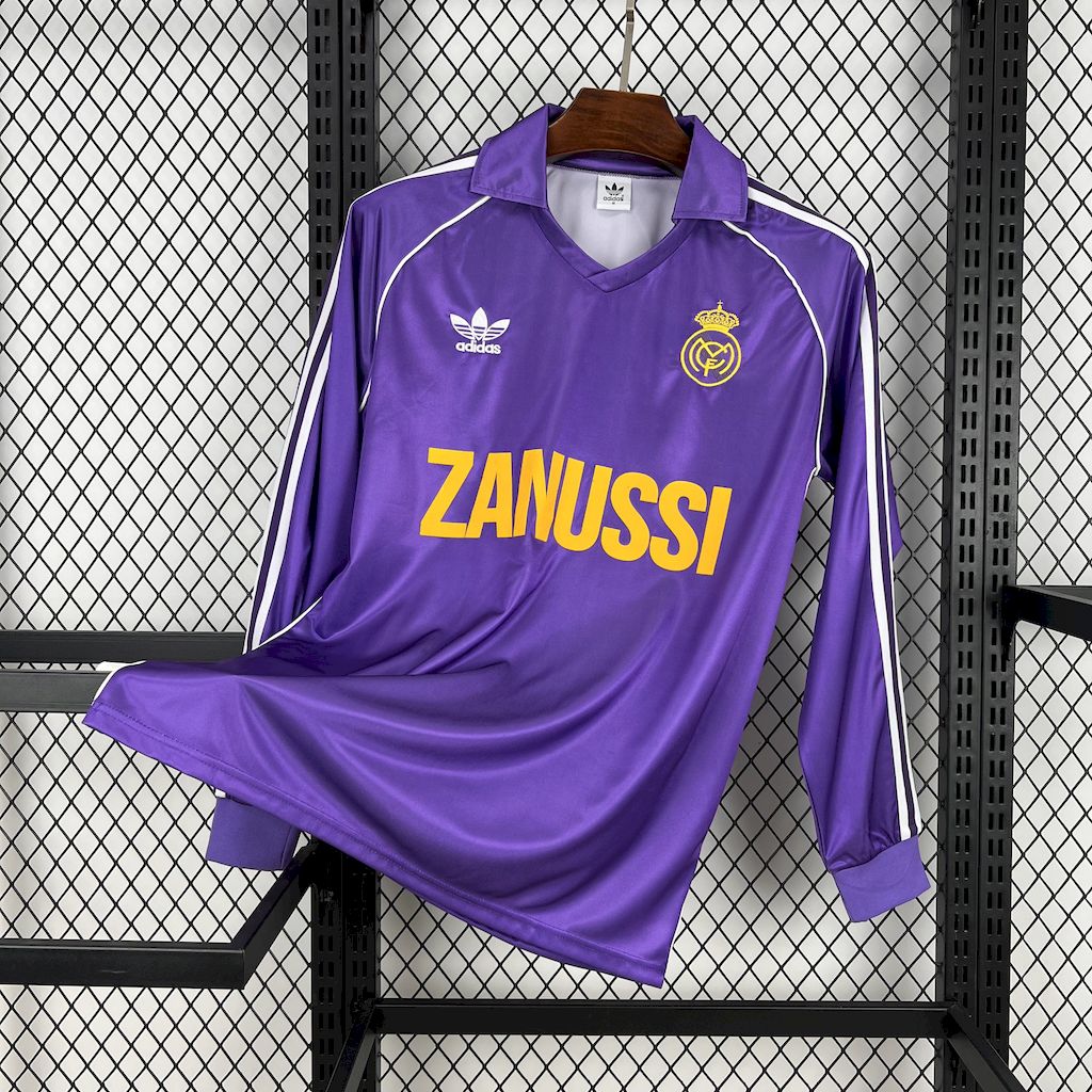 Camiseta Real Madrid Tercera Manga Larga Retro 1984/85 Versión Fan