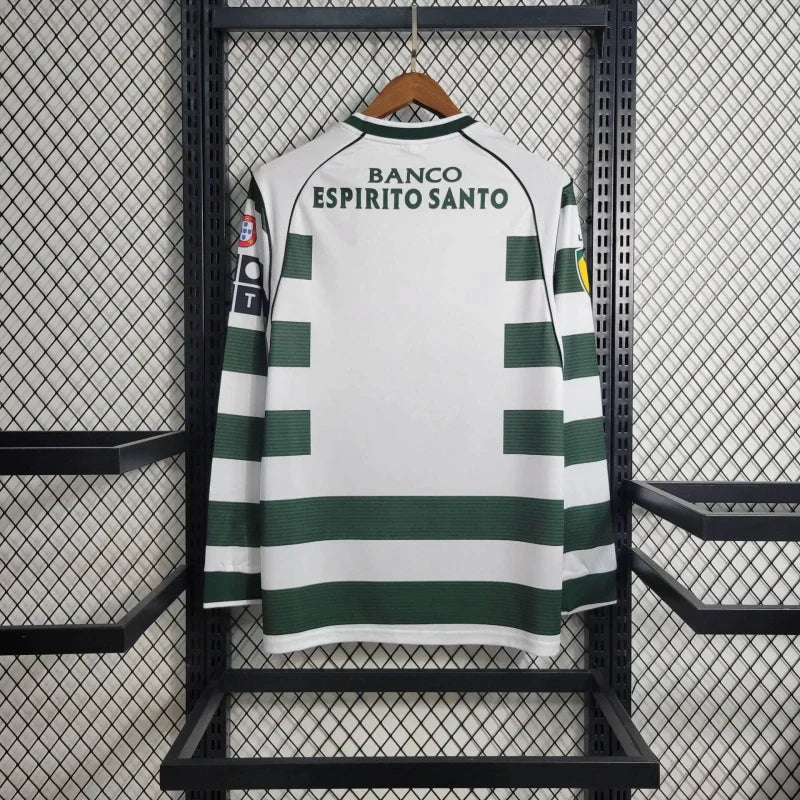 Sporting Lisboa Local Retro Manga Larga 2001/03