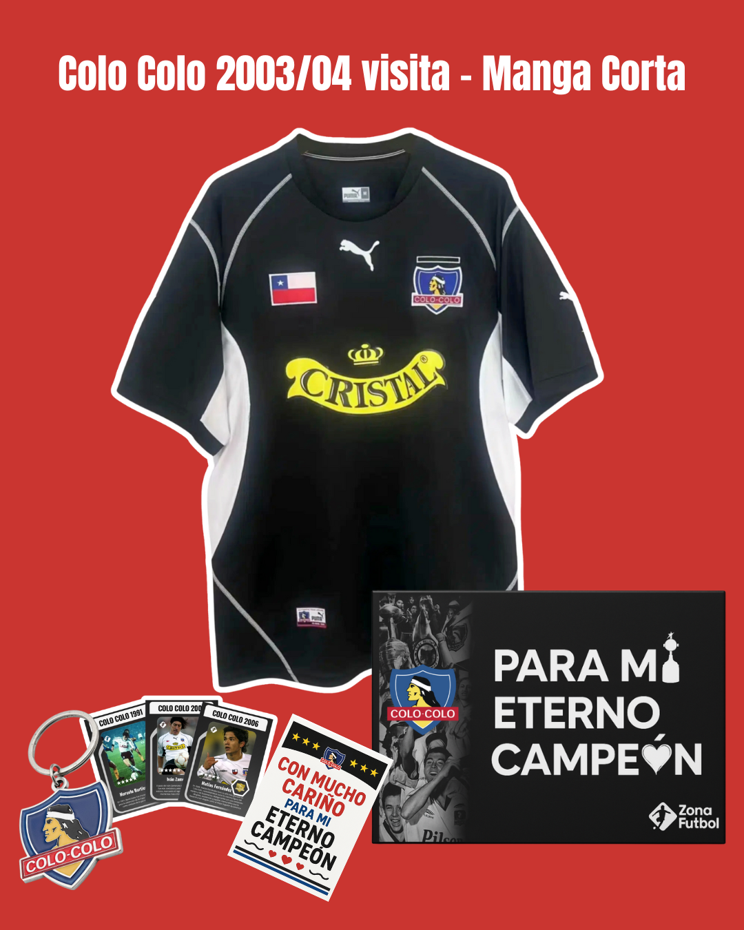 🏆 Caja Regalo Colo Colo – Edición “Para mi Eterno Campeón” ⚫⚪