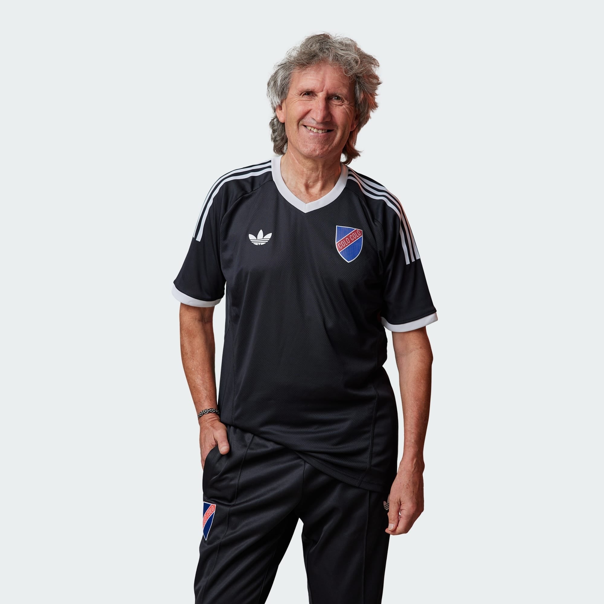 Camiseta Adidas Colo Colo Local 100 Años Negra Adulto