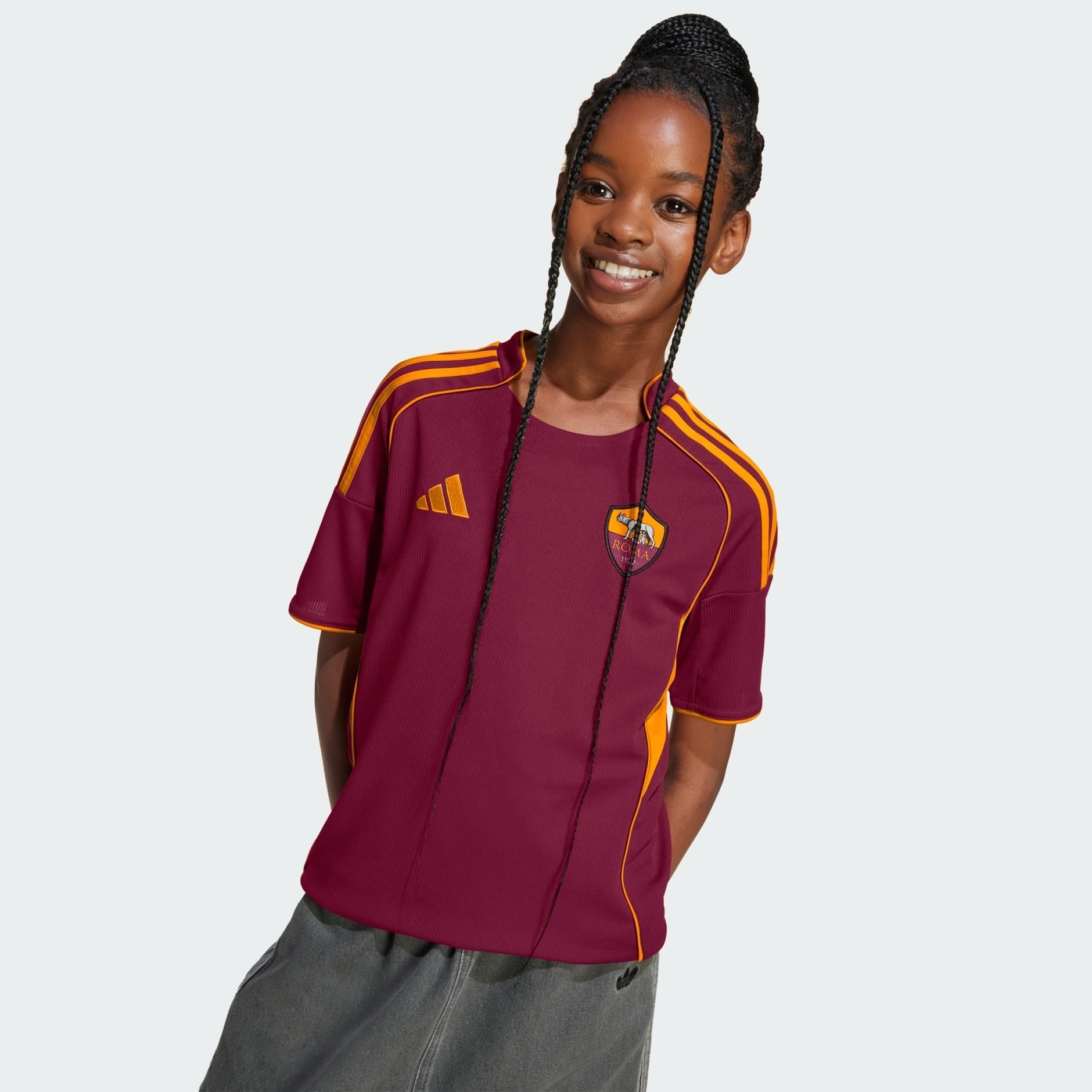 Camiseta Adidas AS Roma Local 25/26 Niño
