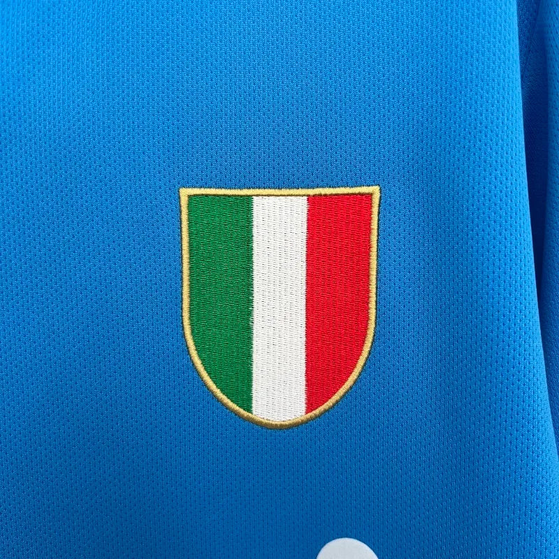 Camiseta Napoli Manga Larga Local Retro 1987/88 Versión Fan