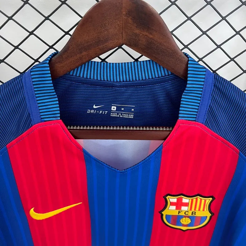 Camiseta Barcelona Manga Larga Local Retro 2014/15 Versión Fan