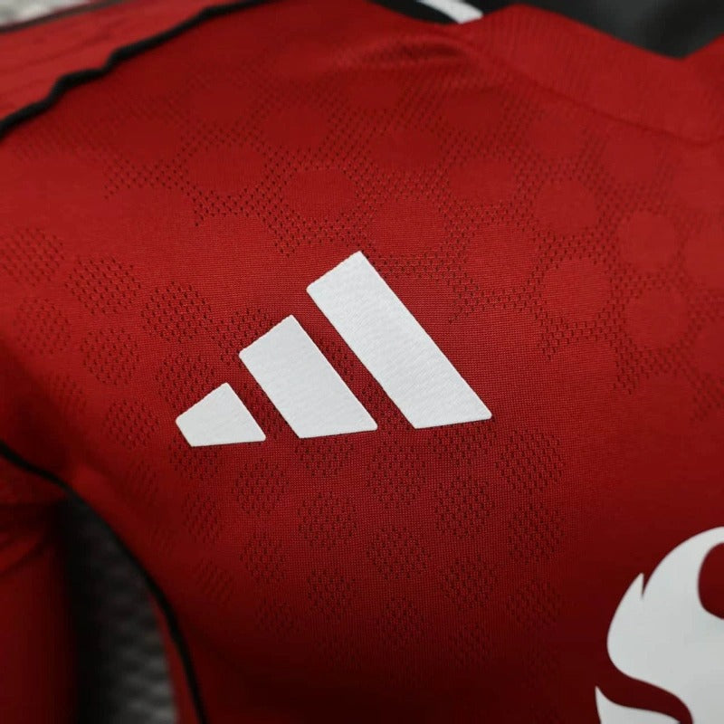 Camiseta Manchester United Local 2025/26 Manga Larga Versión Jugador